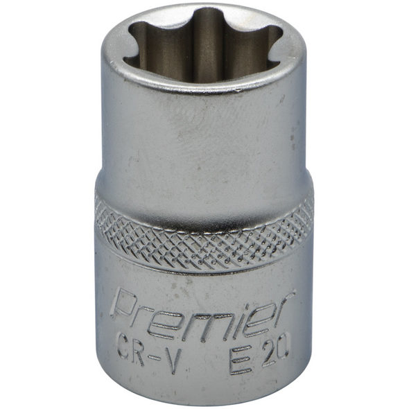 Sealey 1/2"Dr E-Torx Socket E20 (Micro Satin Finish)
