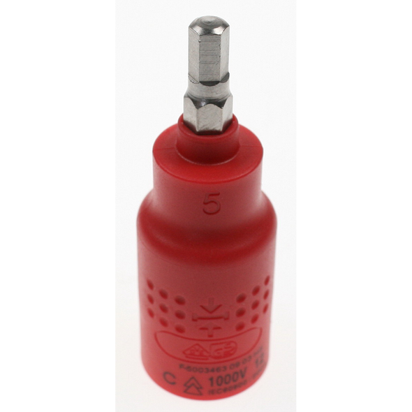 Sealey Insulated hex socket bit 5mm 3/8"dr