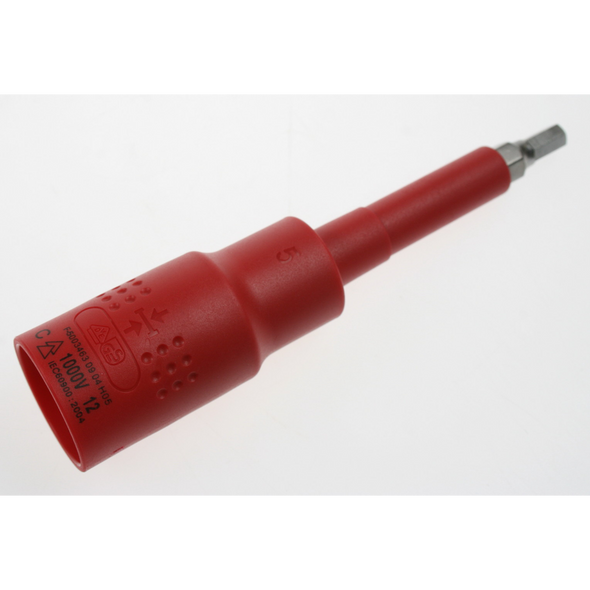 Sealey Insulated hex socket bit 5mm 1/2"dr
