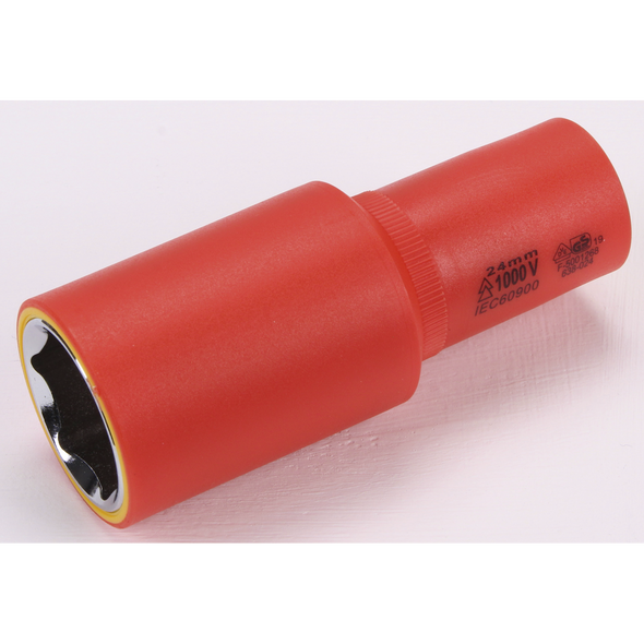 Sealey VDE Insulated 1/2"Dr Socket 24mm