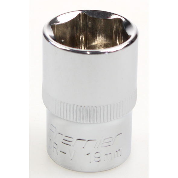 Sealey Socket 1/2"dr 19mm (mirror finish)