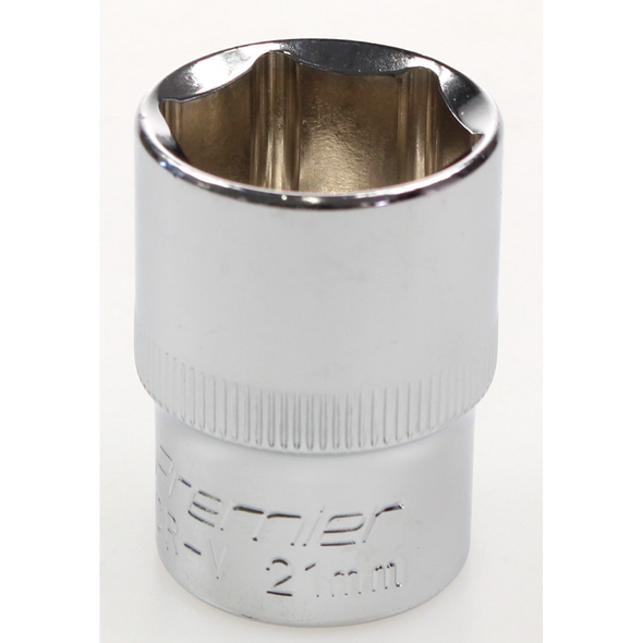 Sealey Socket 1/2"dr 21mm (mirror finish)