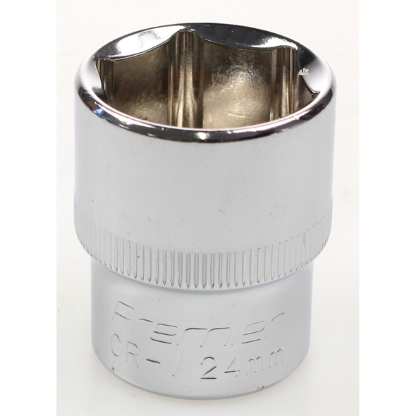 Sealey Socket 1/2"dr 24mm (mirror finish)