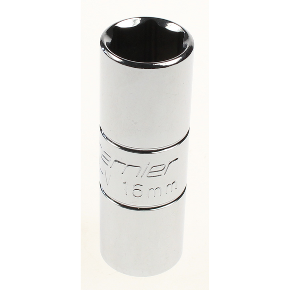 Sealey Spark plug socket 1/2"dr 16mm (mirror finish)