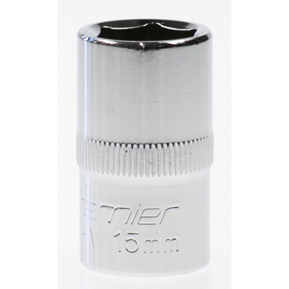 Sealey Socket 1/2"dr 15mm (mirror finish)