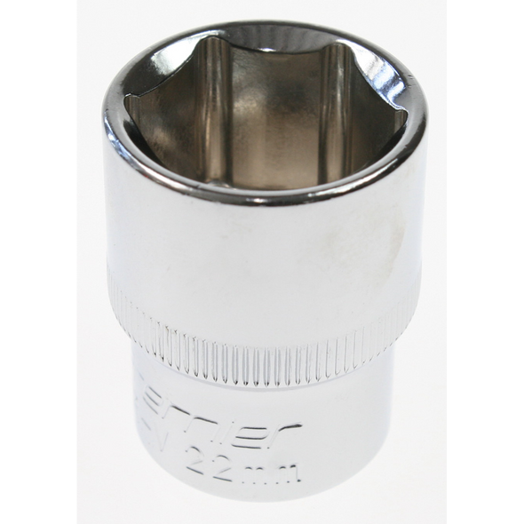 Sealey Socket 1/2"dr 22mm (mirror finish)