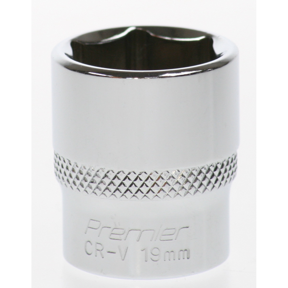 Sealey Socket 3/8"dr 19mm (6pt)