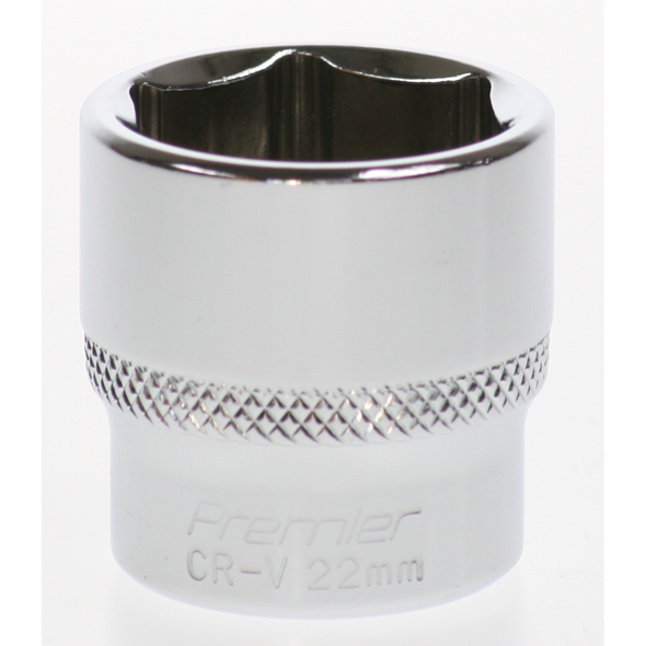 Sealey Socket 3/8"dr 22mm (6pt)