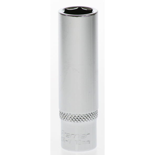 Sealey Socket 3/8"dr 12mm 'deep' (6pt)