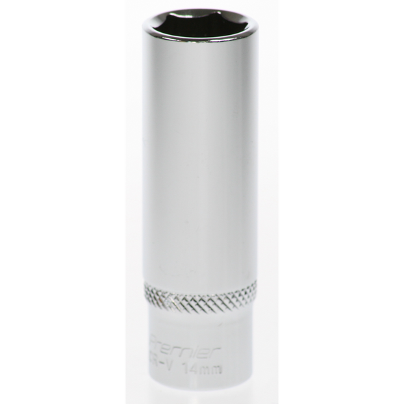 Sealey Socket 3/8"dr 14mm 'deep' (6pt)