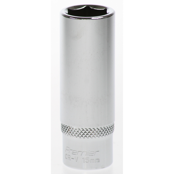 Sealey Socket 3/8"dr 15mm 'deep' (6pt)