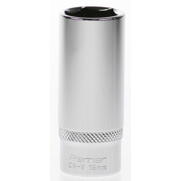 Sealey Socket 3/8"dr 19mm 'deep' (6pt)