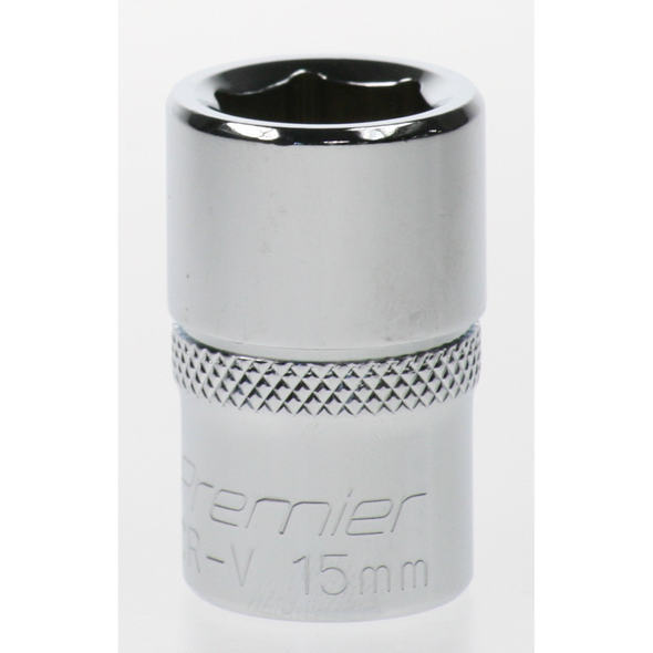 Sealey Socket 1/2"dr 15mm (6pt)