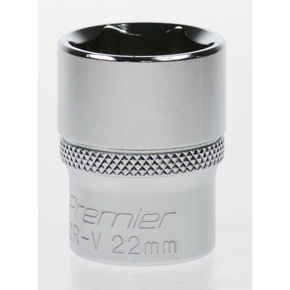 Sealey Socket 1/2"dr 22mm (6pt)