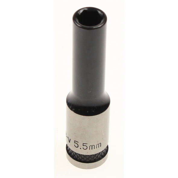 Sealey Socket 1/4"dr 5.5mm (6pt) deep 'black series'