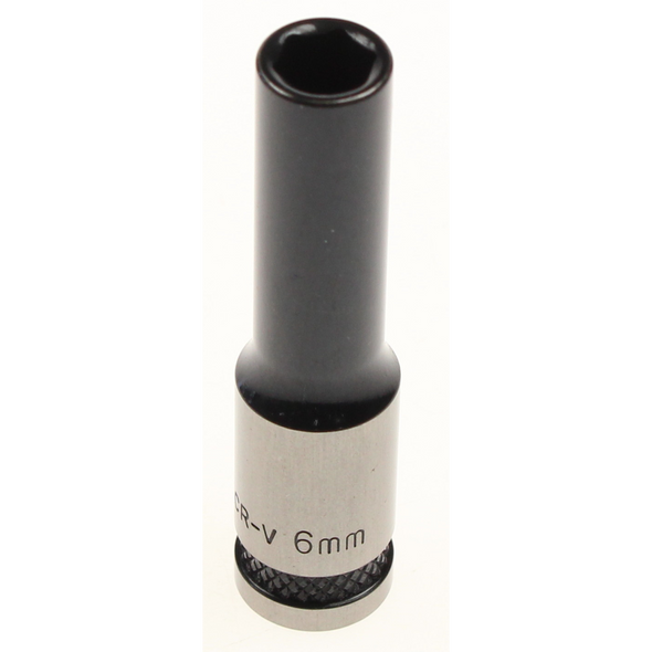 Sealey Socket 1/4"dr 6mm (6pt) deep 'black series'