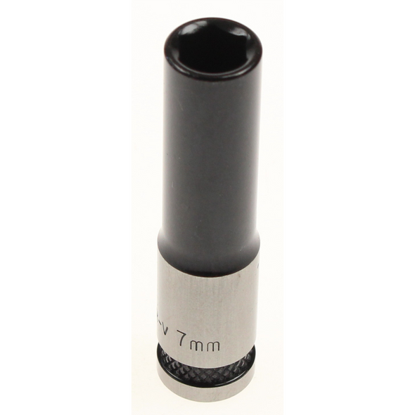 Sealey Socket 1/4"dr 7mm (6pt) deep 'black series'