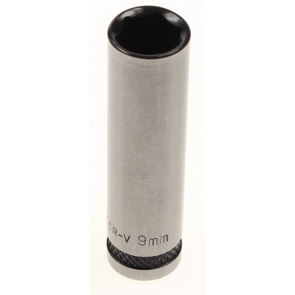 Sealey Socket 1/4"dr 9mm (6pt) deep 'black series'
