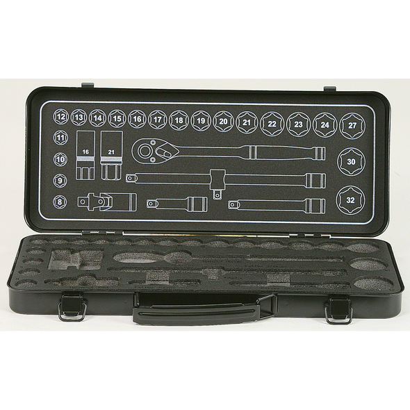 Sealey Metal case with foam insert (black series)