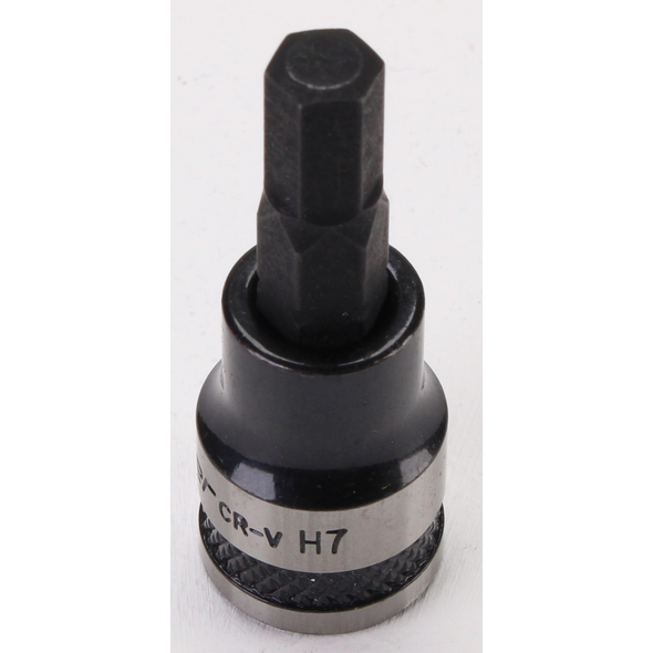Sealey Hex Key Socket Bit 3/8"Dr 7mm (Black Series)