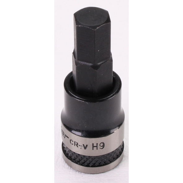Sealey Hex Key Socket Bit 3/8"Dr 9mm (Black Series)