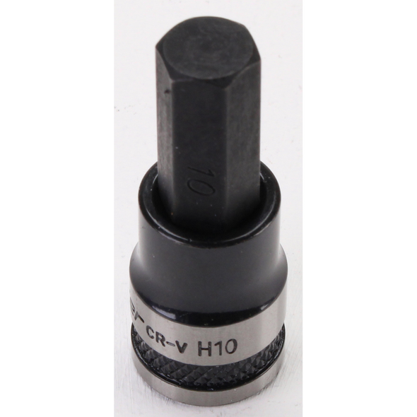 Sealey Hex Key Socket Bit 3/8"Dr 10mm (Black Series)