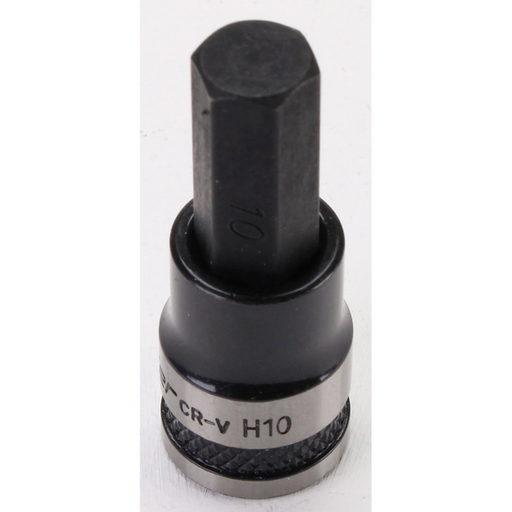 Sealey Hex Key Socket Bit 3/8"Dr 10mm (Black Series)