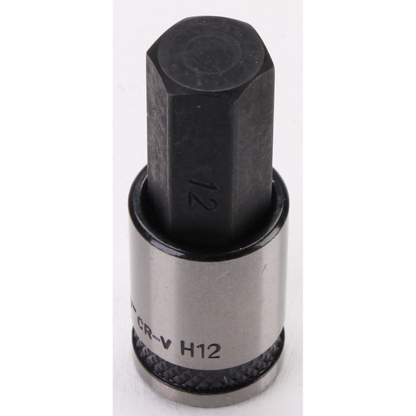 Sealey Hex Key Socket Bit 3/8"Dr 12mm (Black Series)