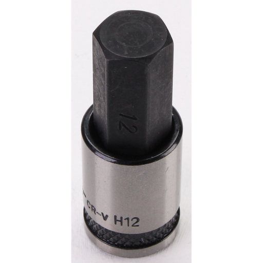 Sealey Hex Key Socket Bit 3/8"Dr 12mm (Black Series)