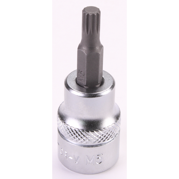 Sealey 3/8"Dr Spline Socket Bit M5 48mmL