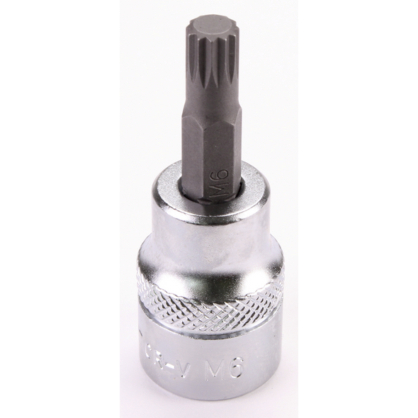 Sealey 3/8"Dr Spline Socket Bit M6 48mmL