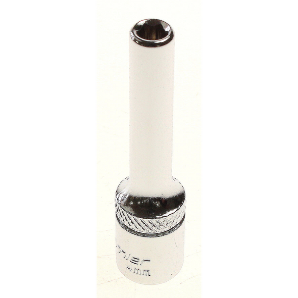 Sealey Deep socket 1/4" dr. 4mm 6pt (mirror/knurl)