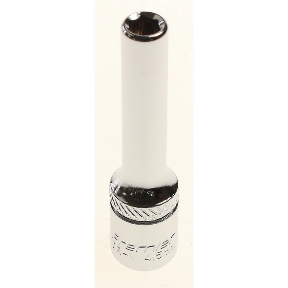 Sealey Deep socket 1/4" dr. 4.5mm 6pt (mirror/knurl)