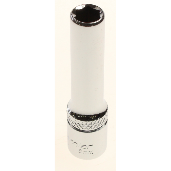 Sealey Deep socket 1/4" dr. 6mm 6pt (mirror/knurl)