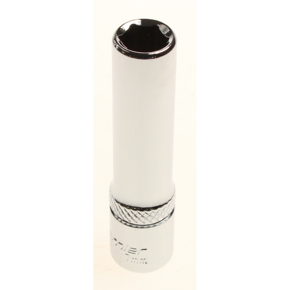 Sealey Deep socket 1/4" dr. 7mm 6pt (mirror/knurl)