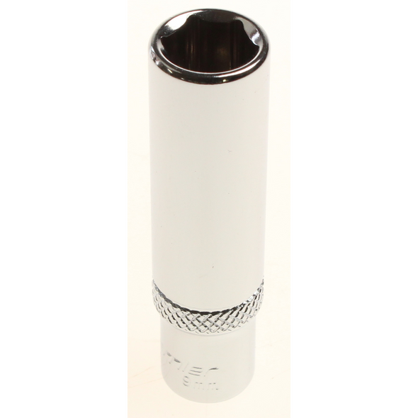 Sealey Deep socket 1/4" dr. 9mm 6pt (mirror/knurl)
