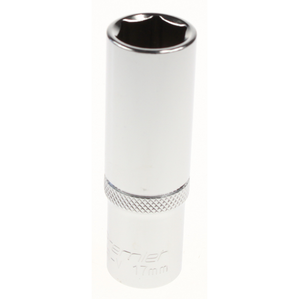 Sealey Socket 1/2"dr 17mm 'deep' (6pt)