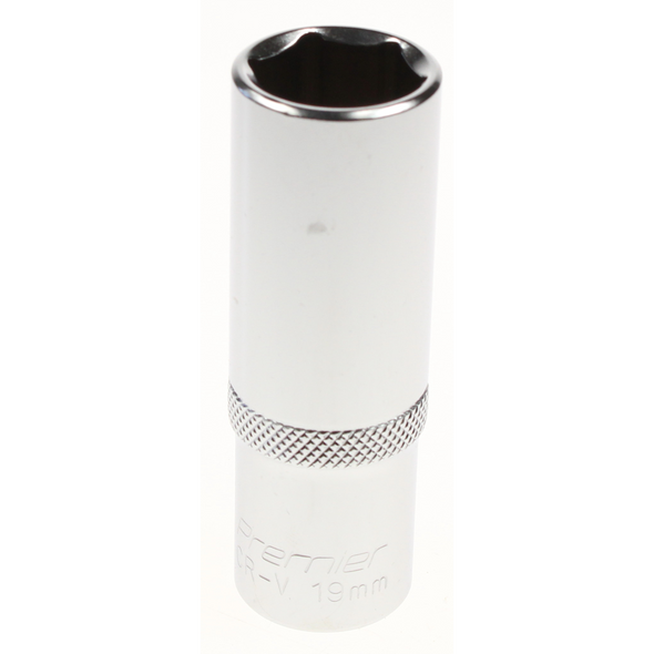 Sealey Socket 1/2"dr 19mm 'deep' (6pt)