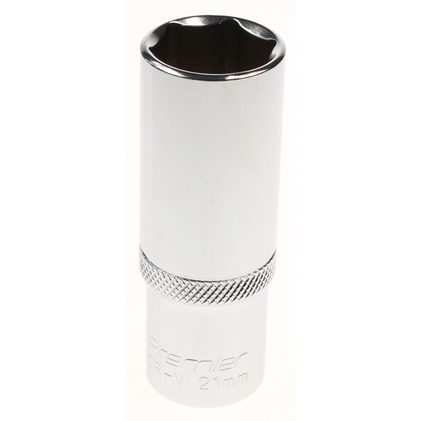 Sealey Socket 1/2"dr 21mm 'deep' (6pt)