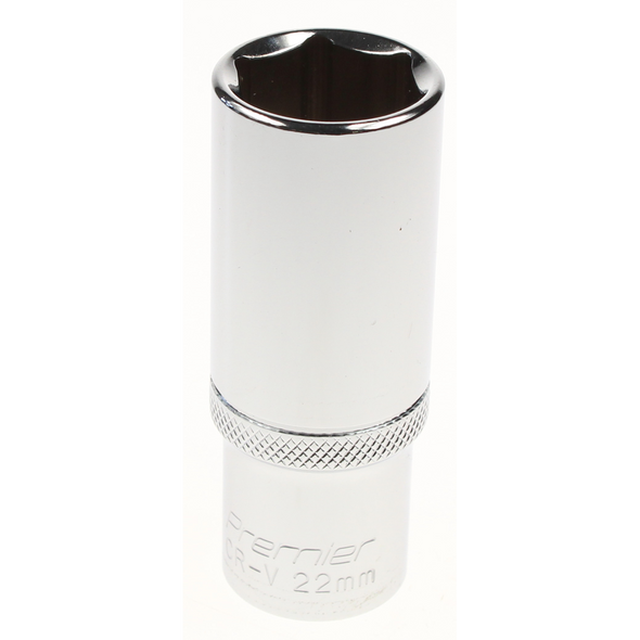 Sealey Socket 1/2"dr 22mm 'deep' (6pt)