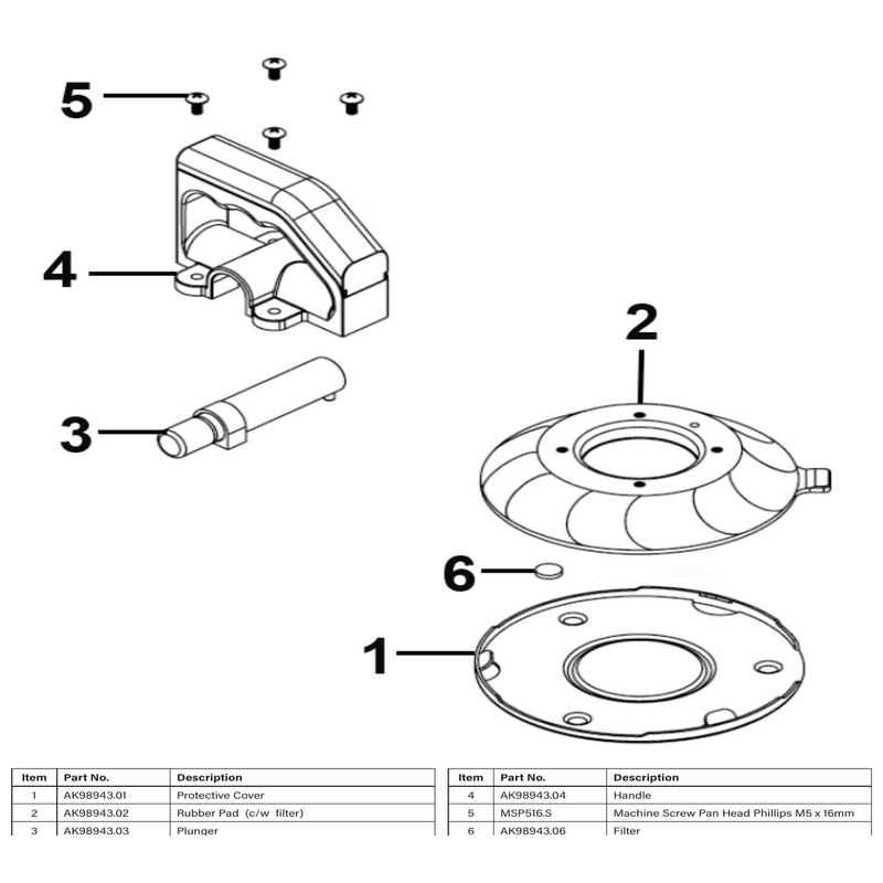 Sealey Rubber pad (c/w filter)