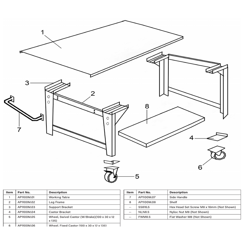 Sealey Support bracket