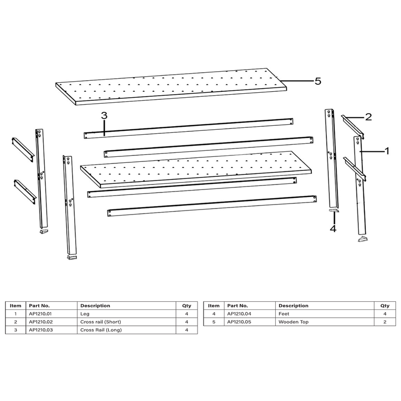 Sealey Wooden top