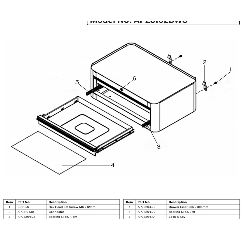 Sealey Drawer liner(565x395mm)