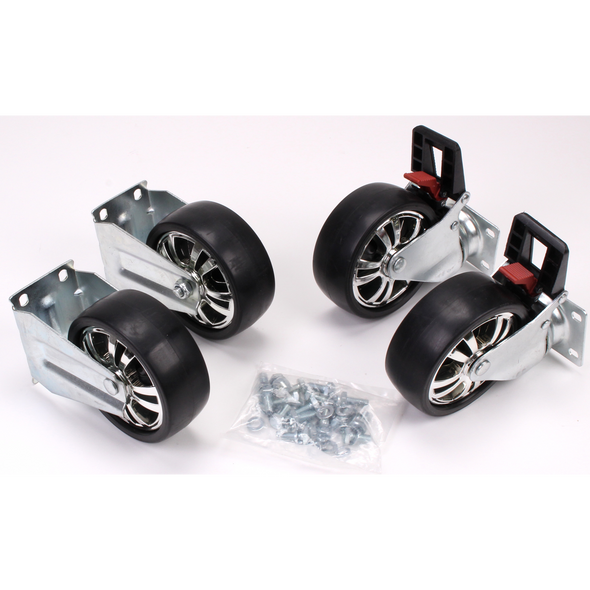 Sealey Wheel Kit (2x Swivel Braked, 2x Fixed)