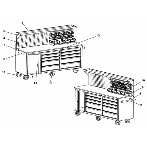 Sealey Swivel Castor (c/w Brake)