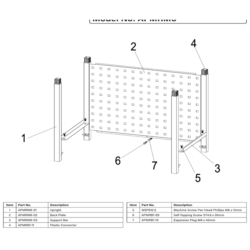 Sealey Support Bar