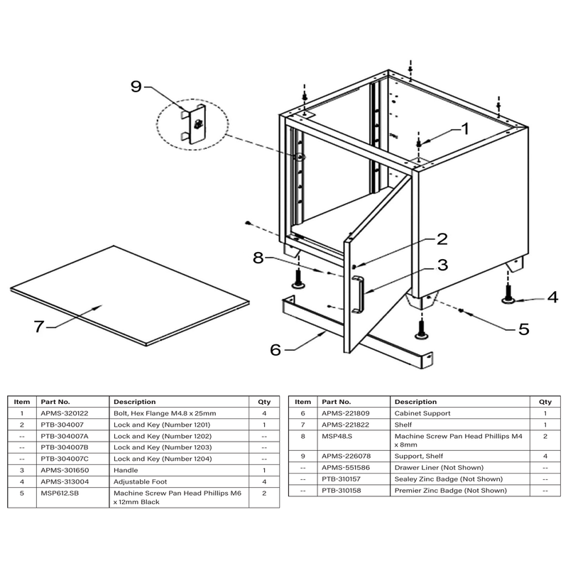 Sealey Shelf 750x570x30