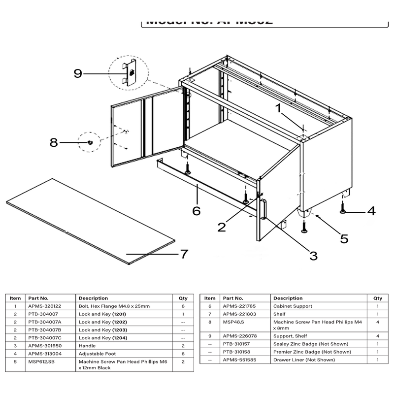 Sealey Drawer Liner 1520 x 565mm