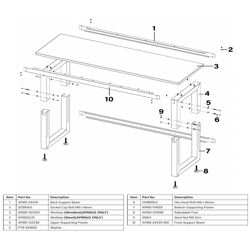 Sealey Upper Supporting Frame